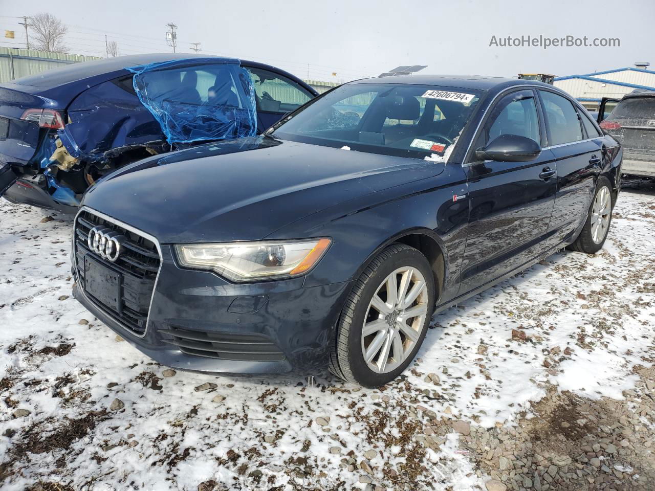 2014 Audi A6 Premium Plus Blue vin: WAUFGAFC7EN070812