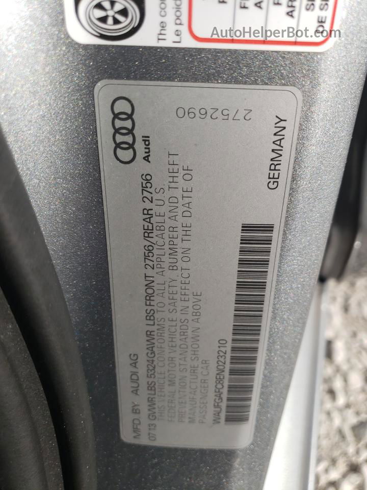 2014 Audi A6 Premium Plus Серебряный vin: WAUFGAFC8EN023210