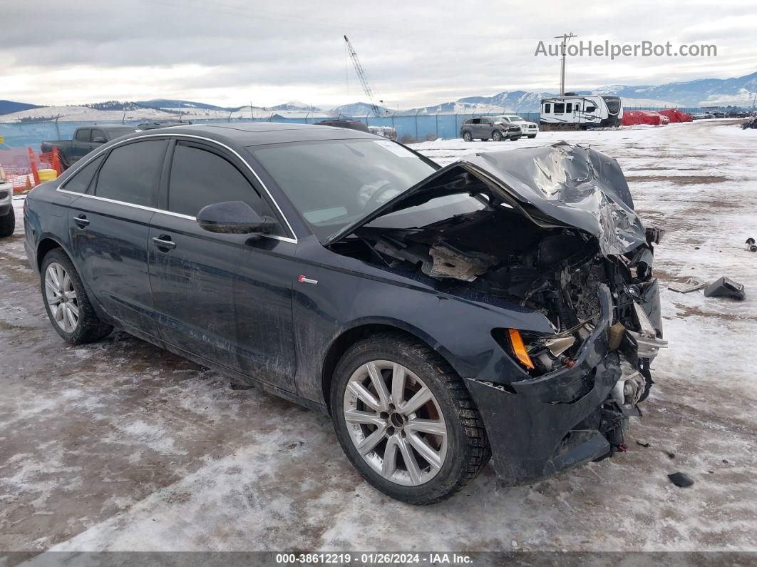 2014 Audi A6 3.0t Premium Plus Синий vin: WAUFGAFC8EN072553