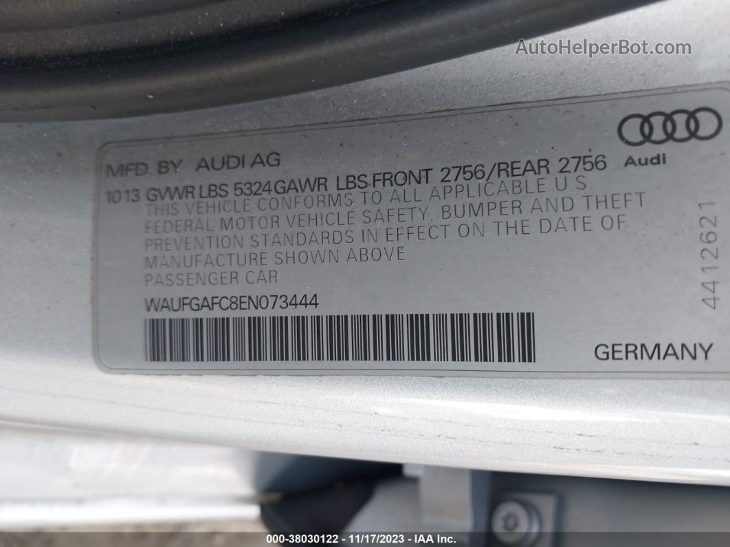 2014 Audi A6 3.0t Premium Plus Silver vin: WAUFGAFC8EN073444