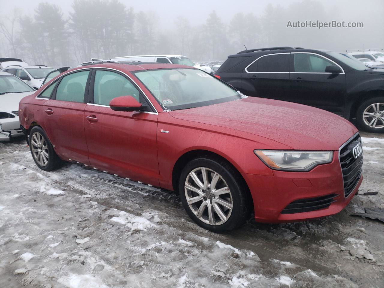 2014 Audi A6 Premium Plus Красный vin: WAUFGAFC8EN074660