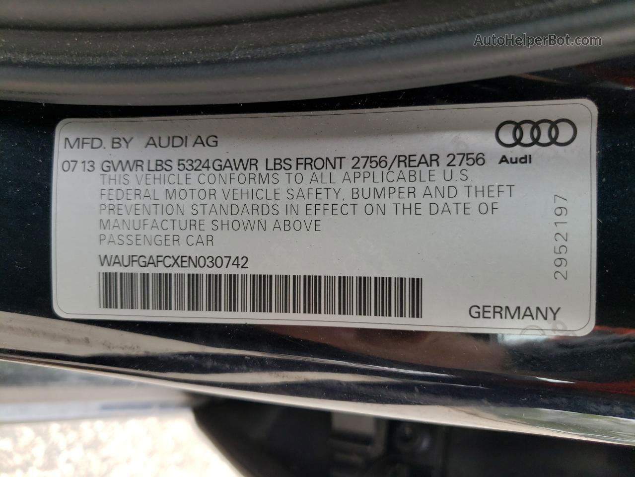 2014 Audi A6 Premium Plus Blue vin: WAUFGAFCXEN030742