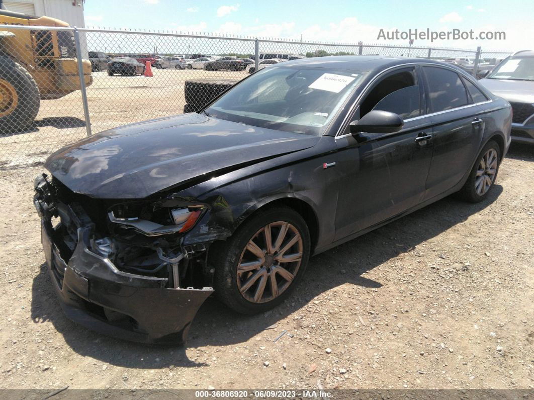 2014 Audi A6 3.0t Premium Plus Black vin: WAUFGAFCXEN042485