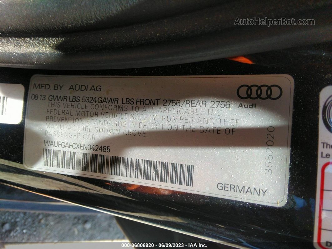 2014 Audi A6 3.0t Premium Plus Black vin: WAUFGAFCXEN042485