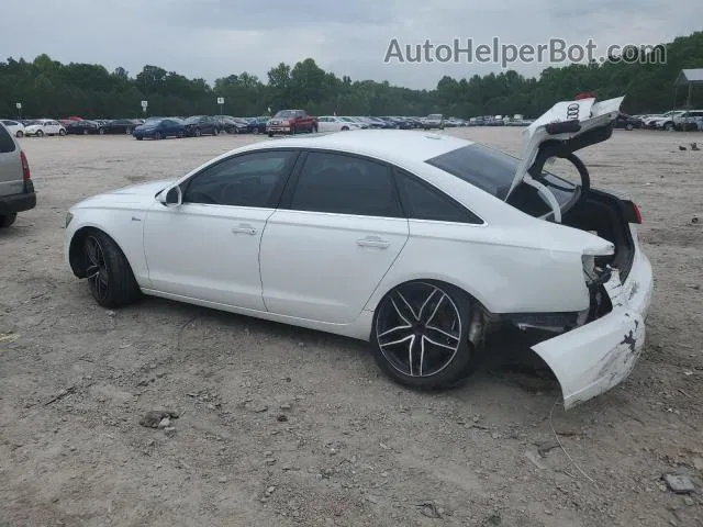 2014 Audi A6 Premium Plus White vin: WAUFGAFCXEN093498