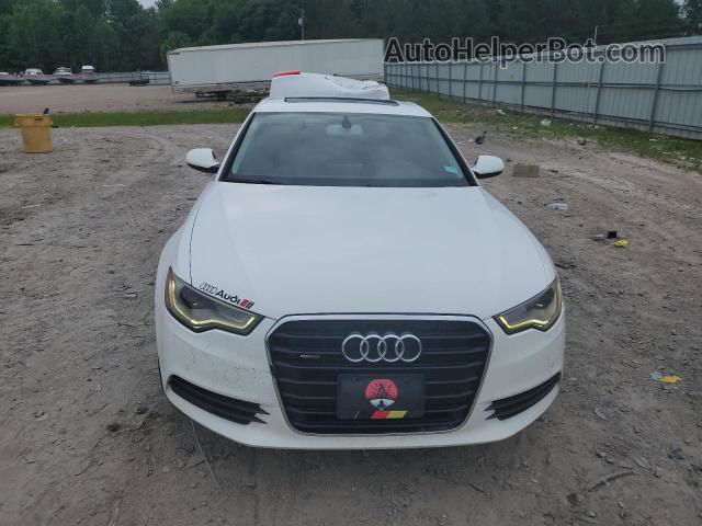 2014 Audi A6 Premium Plus White vin: WAUFGAFCXEN093498