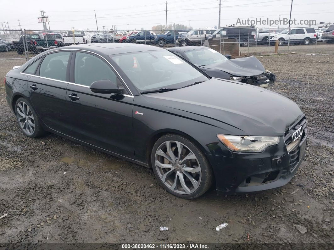 2014 Audi A6 3.0t Premium Plus Black vin: WAUFGAFCXEN096854