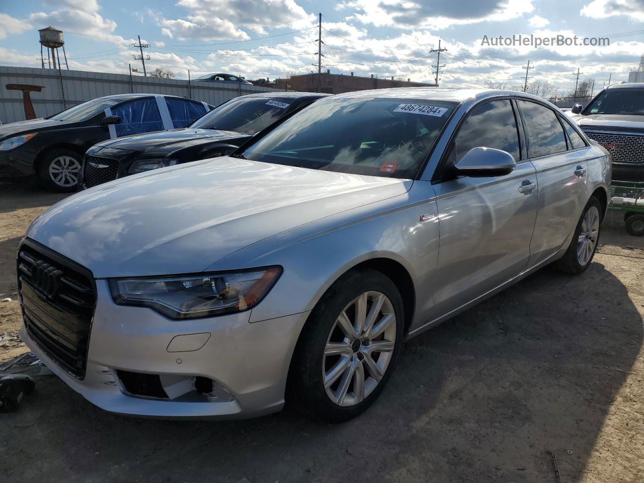 2014 Audi A6 Premium Plus Silver vin: WAUFGAFCXEN132431