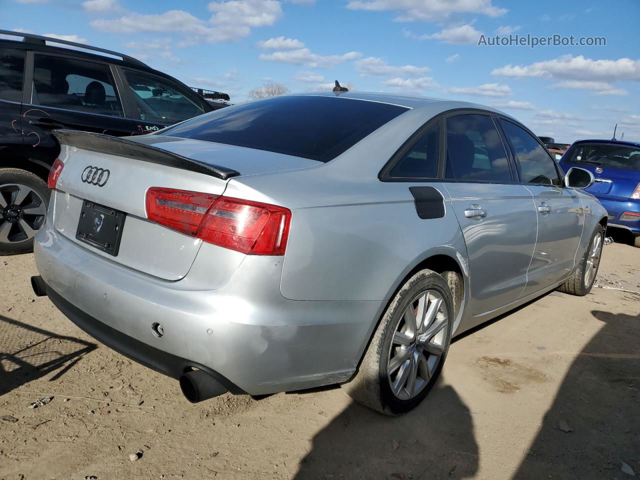 2014 Audi A6 Premium Plus Silver vin: WAUFGAFCXEN132431