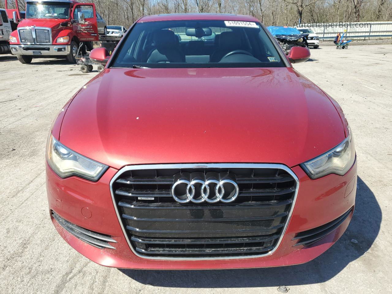 2014 Audi A6 Premium Plus Burgundy vin: WAUFMAFC5EN131633