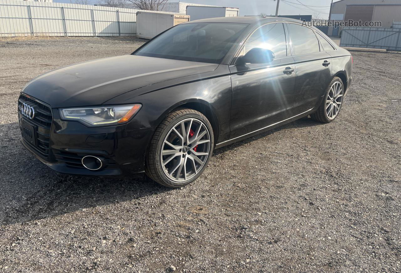 2014 Audi A6 Premium Plus Black vin: WAUFMAFCXEN040454