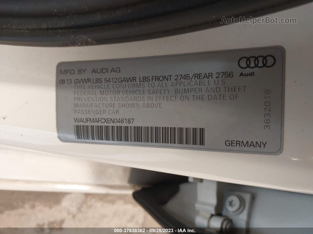 2014 Audi A6 3.0l Tdi Premium Plus White vin: WAUFMAFCXEN046187