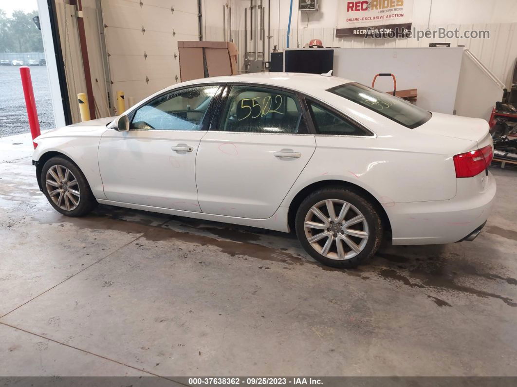 2014 Audi A6 3.0l Tdi Premium Plus White vin: WAUFMAFCXEN046187