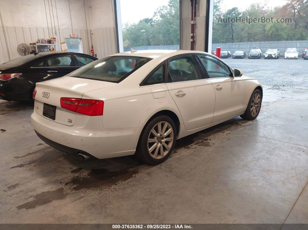 2014 Audi A6 3.0l Tdi Premium Plus White vin: WAUFMAFCXEN046187