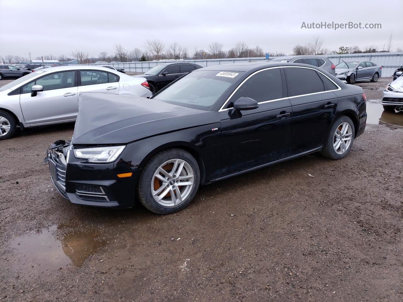 2017 Audi A4 Prestige Черный vin: WAUFNAF40HN043471