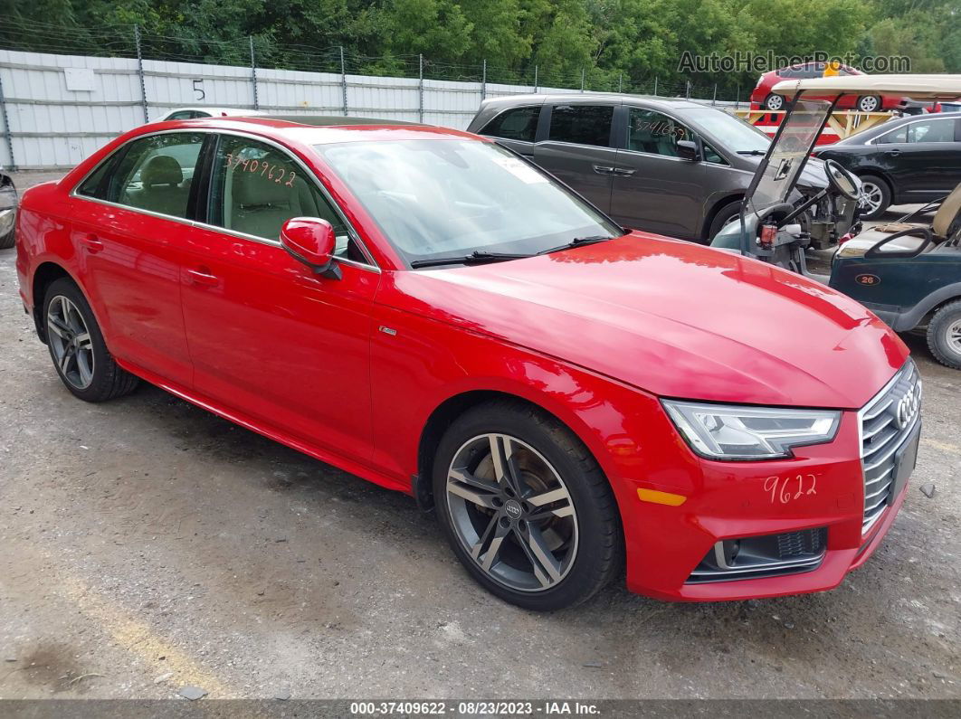 2017 Audi A4 Prestige Red vin: WAUFNAF40HN045155