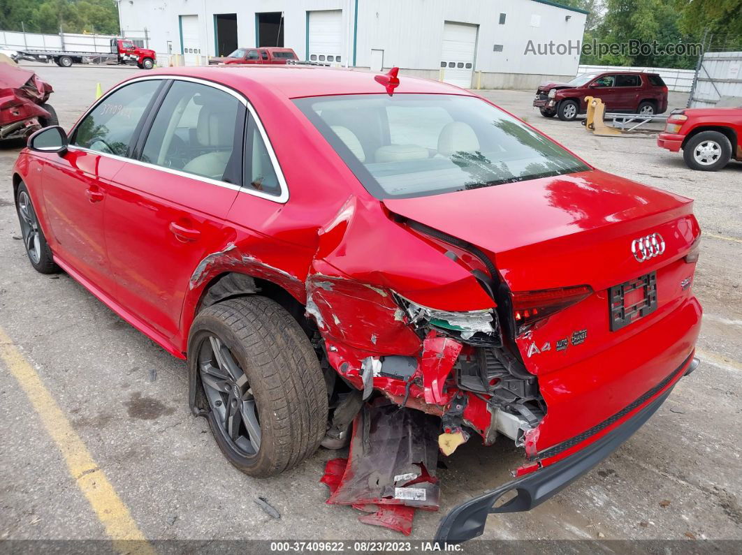 2017 Audi A4 Prestige Red vin: WAUFNAF40HN045155