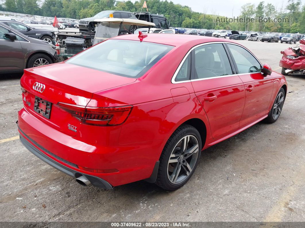 2017 Audi A4 Prestige Красный vin: WAUFNAF40HN045155