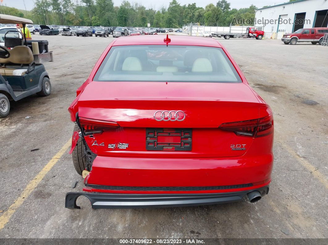 2017 Audi A4 Prestige Red vin: WAUFNAF40HN045155