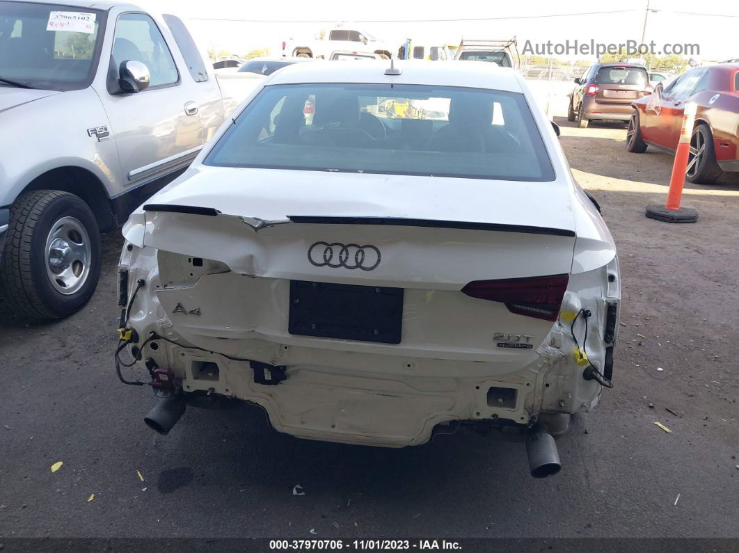 2018 Audi A4 2.0t Premium White vin: WAUFNAF41JN014535