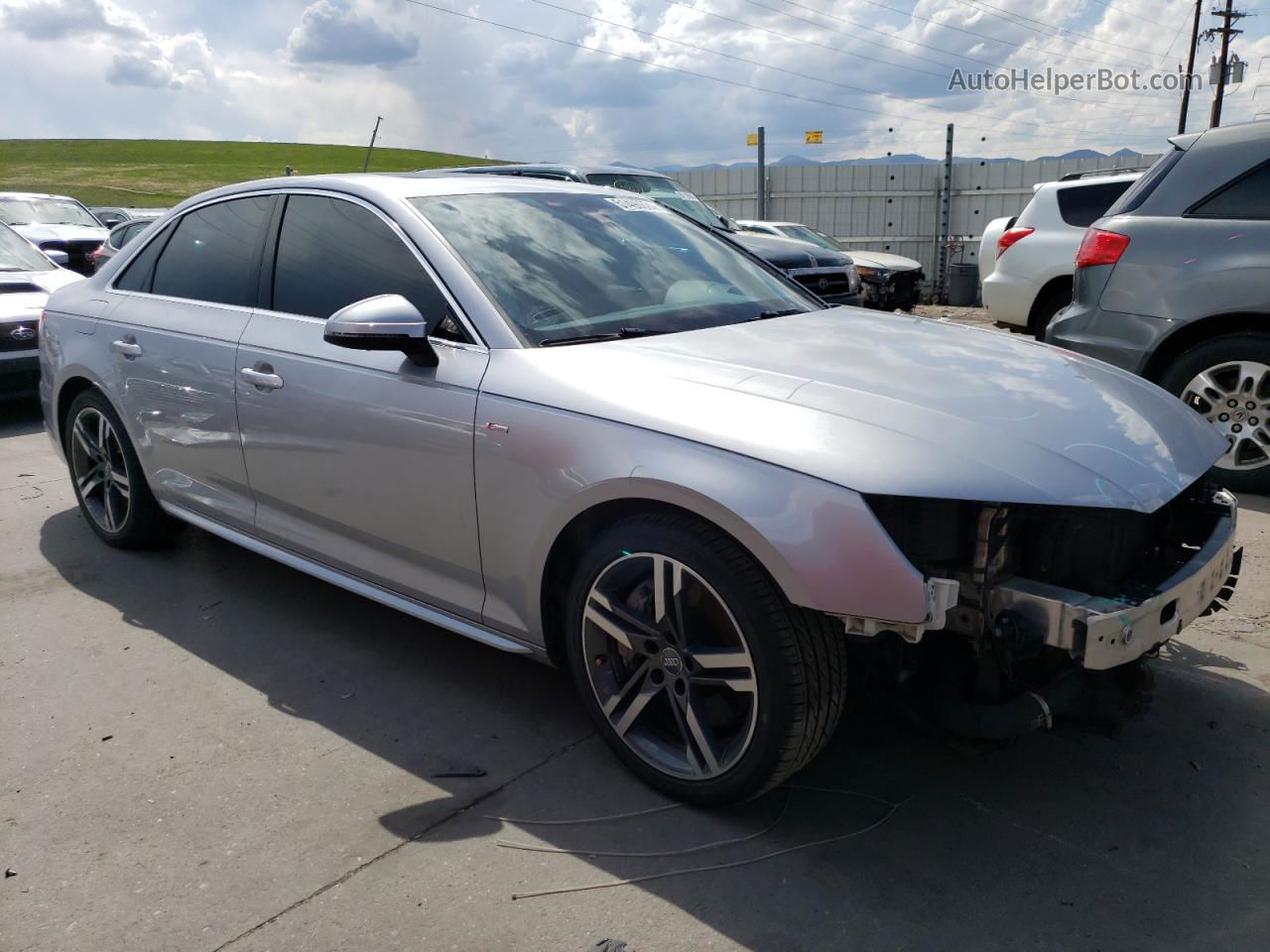 2018 Audi A4 Prestige Silver vin: WAUFNAF43JA121769