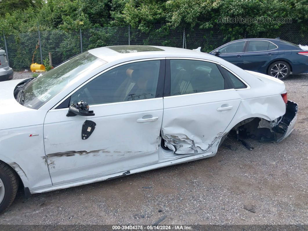 2019 Audi A4 45 Premium White vin: WAUFNAF43KA097779