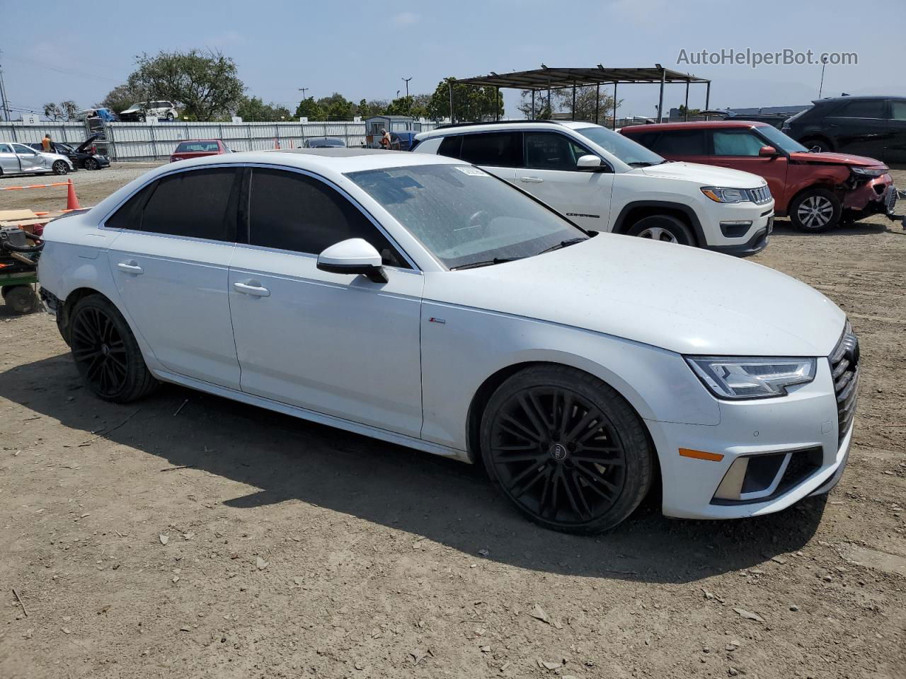 2019 Audi A4 Prestige White vin: WAUFNAF44KA070722