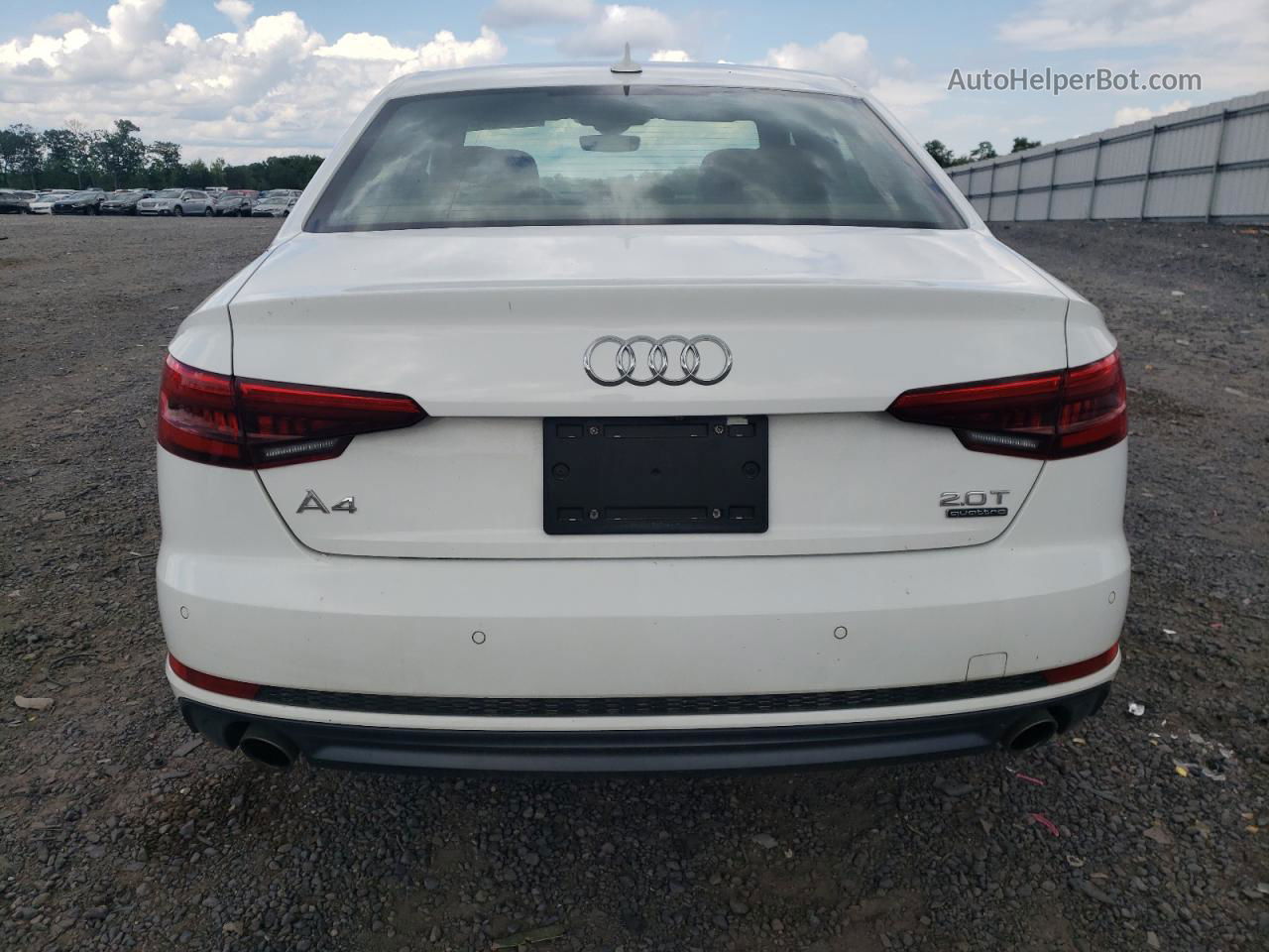 2017 Audi A4 Prestige White vin: WAUFNAF46HN025489