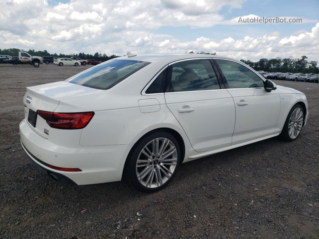 2017 Audi A4 Prestige White vin: WAUFNAF46HN025489