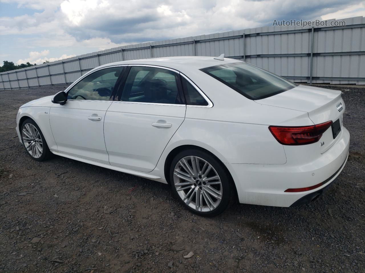 2017 Audi A4 Prestige White vin: WAUFNAF46HN025489