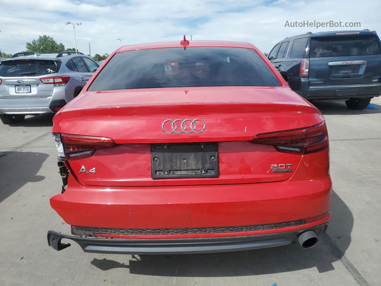 2017 Audi A4 Prestige Red vin: WAUFNBF41HN062066