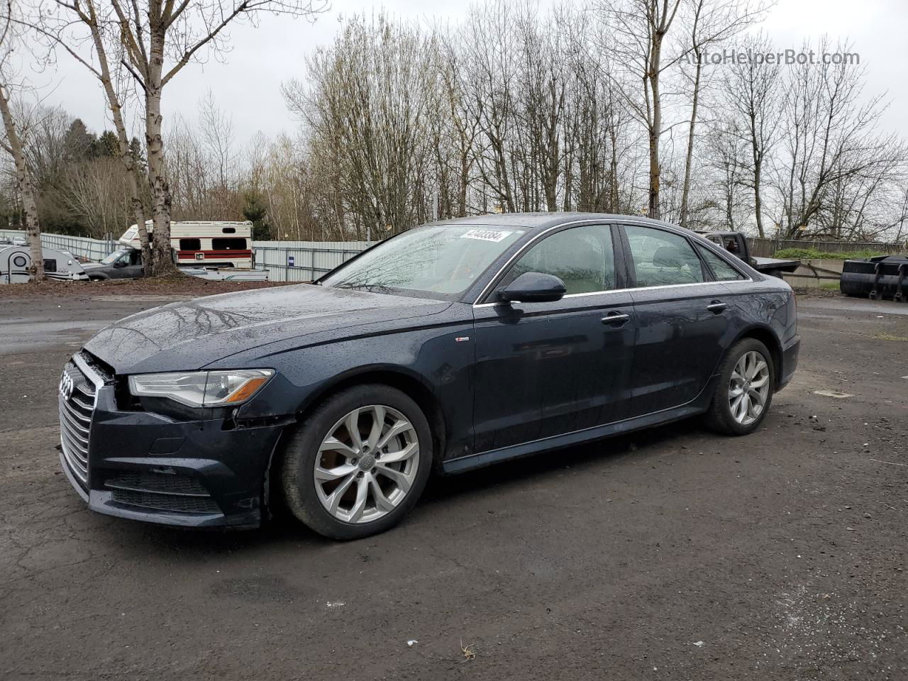 2017 Audi A6 Premium Plus Синий vin: WAUG8AFC1HN097557