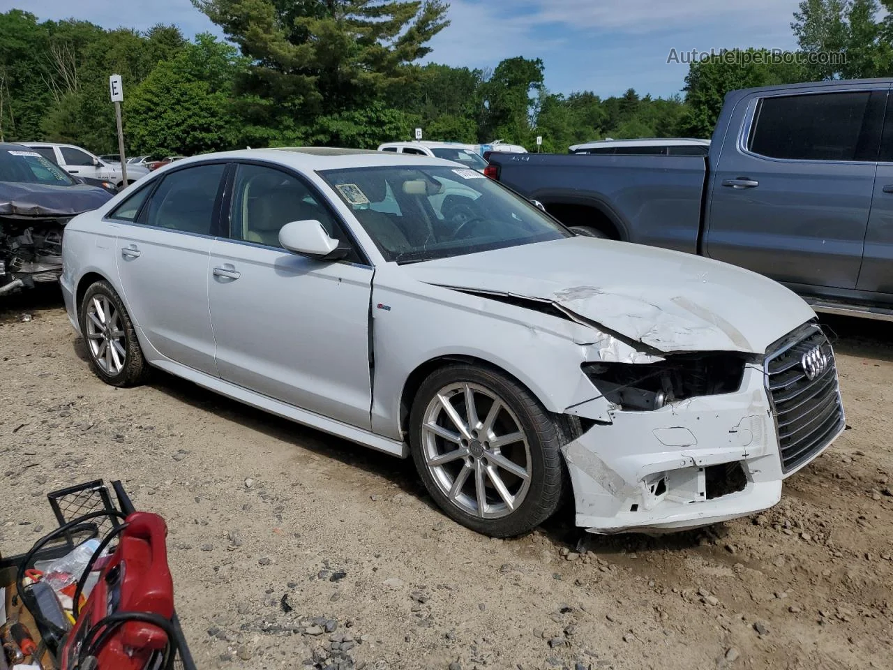 2017 Audi A6 Premium Plus White vin: WAUG8AFC9HN051605