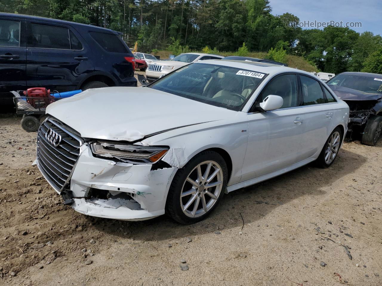 2017 Audi A6 Premium Plus White vin: WAUG8AFC9HN051605