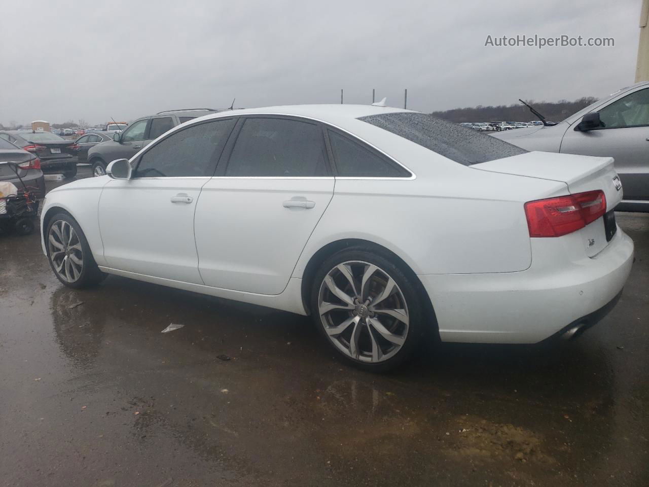 2013 Audi A6 Premium Plus White vin: WAUGFAFC0DN041500