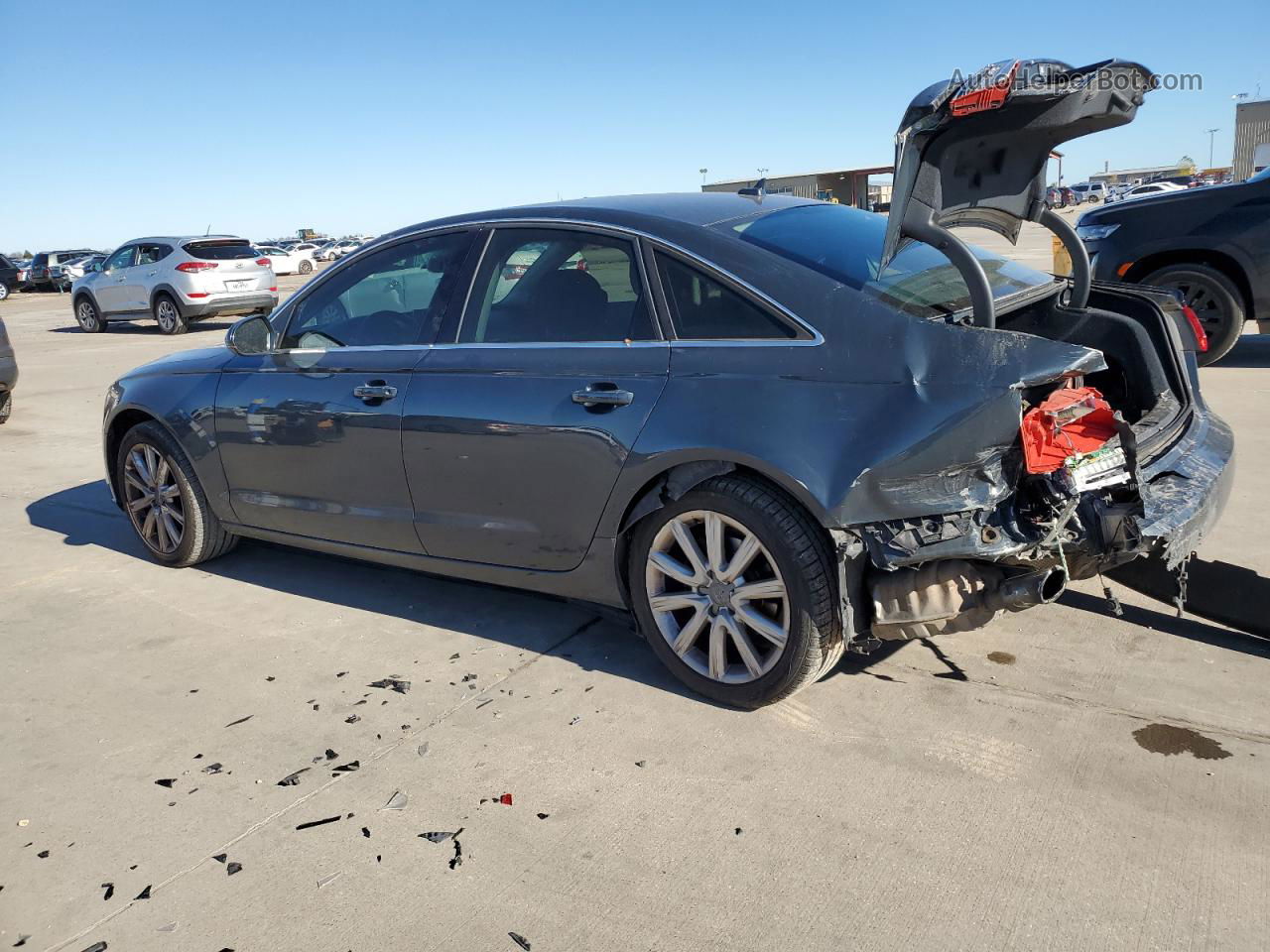 2013 Audi A6 Premium Plus Charcoal vin: WAUGFAFC0DN084640