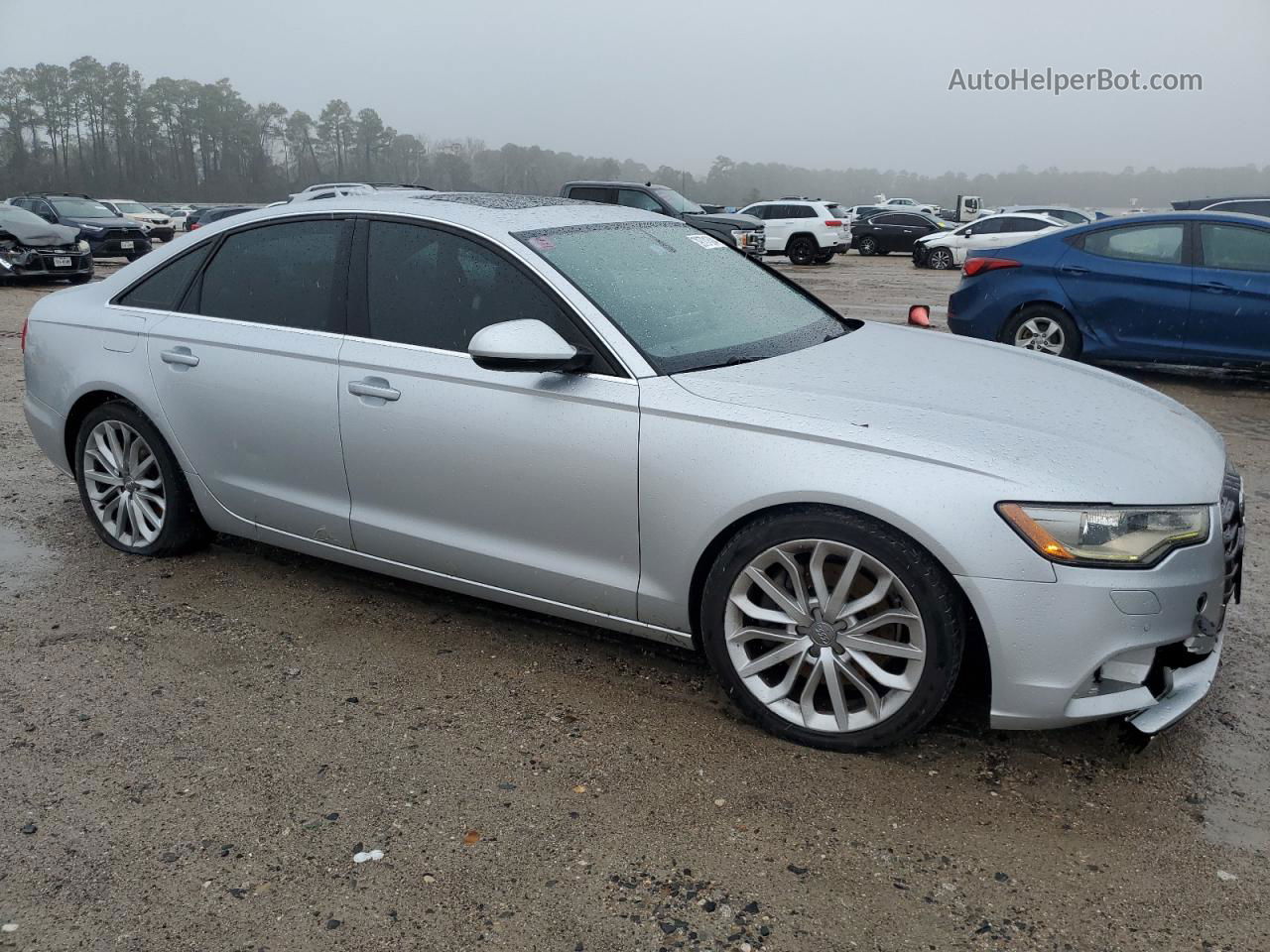 2014 Audi A6 Premium Plus Silver vin: WAUGFAFC0EN063577