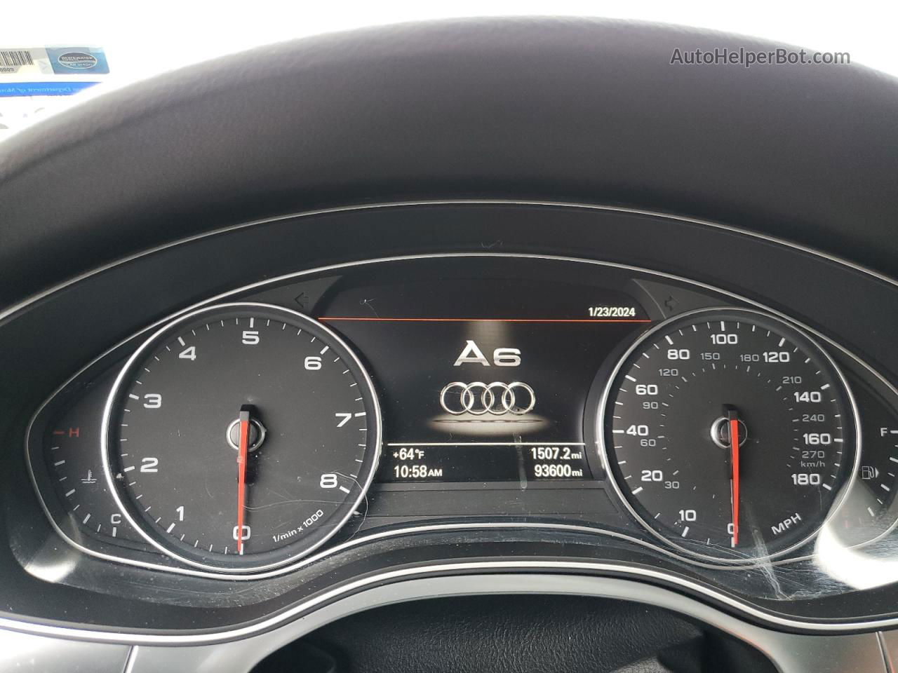 2014 Audi A6 Premium Plus Серебряный vin: WAUGFAFC0EN063577