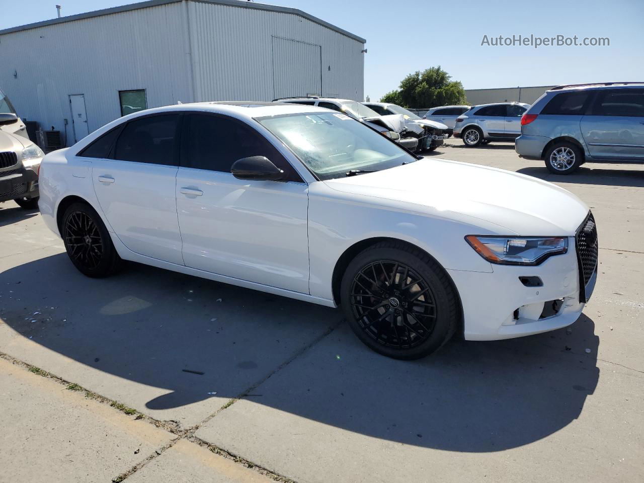 2013 Audi A6 Premium Plus White vin: WAUGFAFC2DN025542