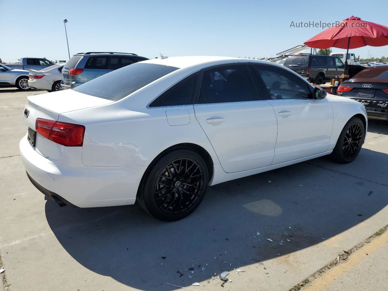 2013 Audi A6 Premium Plus White vin: WAUGFAFC2DN025542