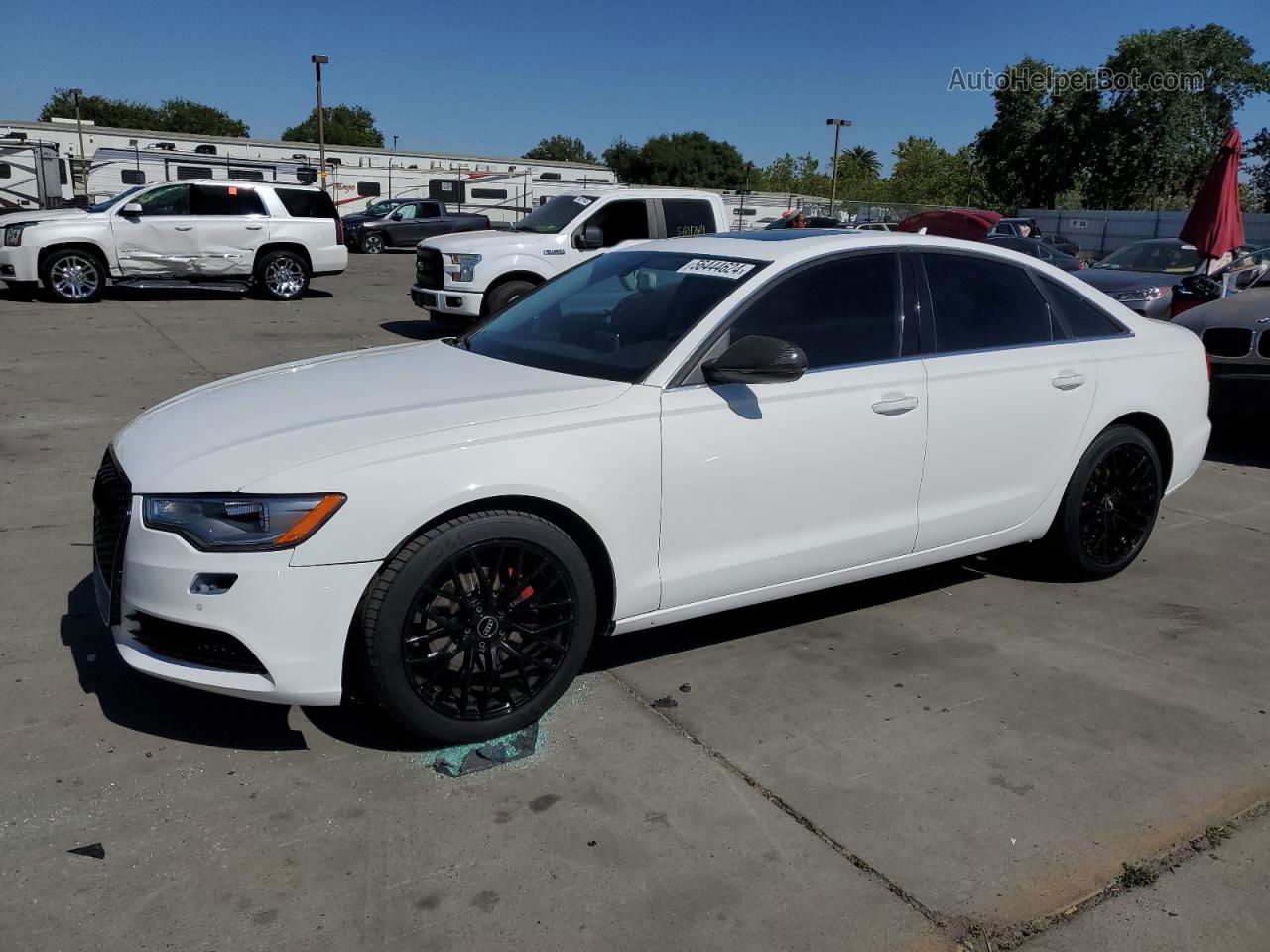 2013 Audi A6 Premium Plus White vin: WAUGFAFC2DN025542