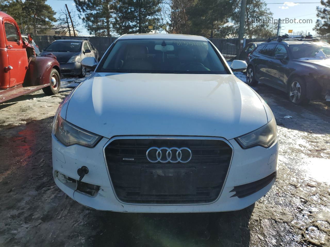 2013 Audi A6 Premium Plus White vin: WAUGFAFC2DN093078