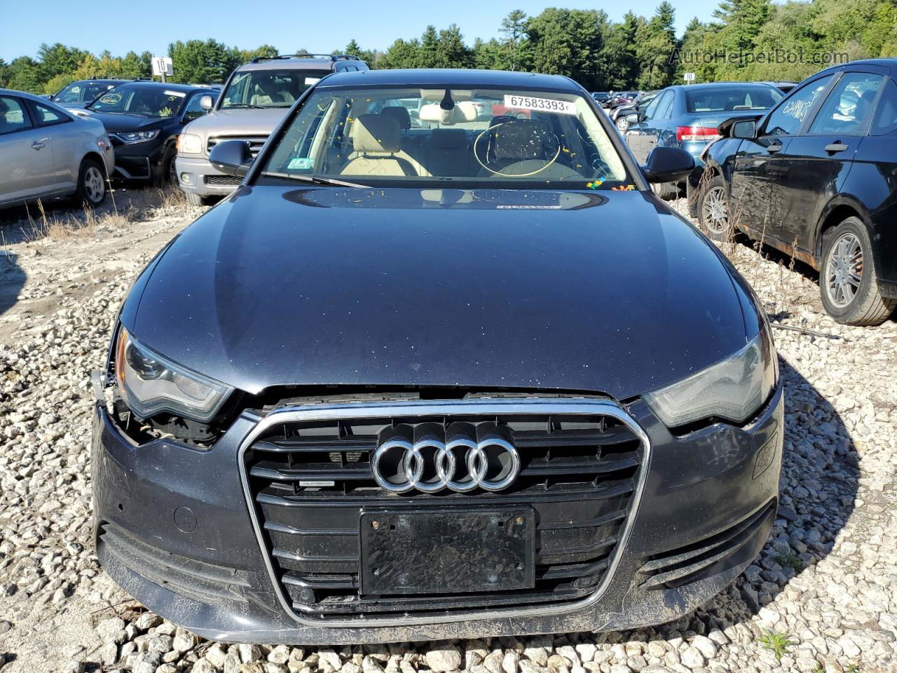 2013 Audi A6 Premium Plus Charcoal vin: WAUGFAFC2DN125446