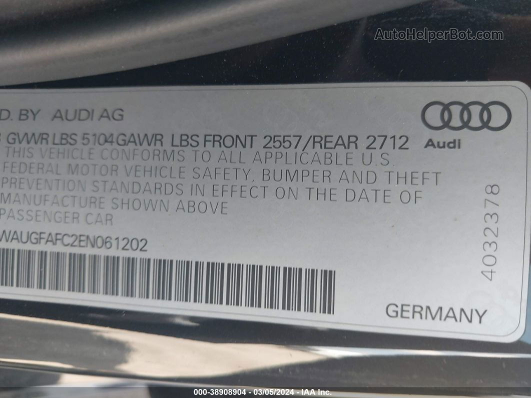 2014 Audi A6 2.0t Premium Черный vin: WAUGFAFC2EN061202