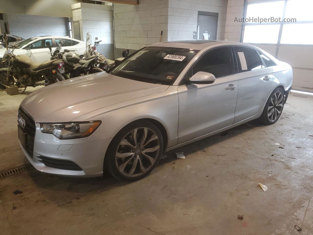 2014 Audi A6 Premium Plus Silver vin: WAUGFAFC2EN071471