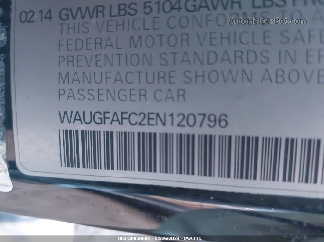 2014 Audi A6 2.0t Premium Black vin: WAUGFAFC2EN120796