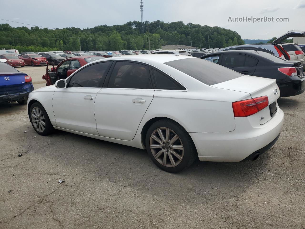 2013 Audi A6 Premium Plus White vin: WAUGFAFC3DN029177