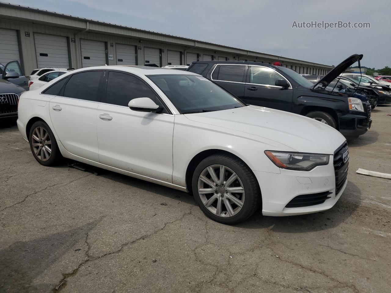 2013 Audi A6 Premium Plus White vin: WAUGFAFC3DN029177