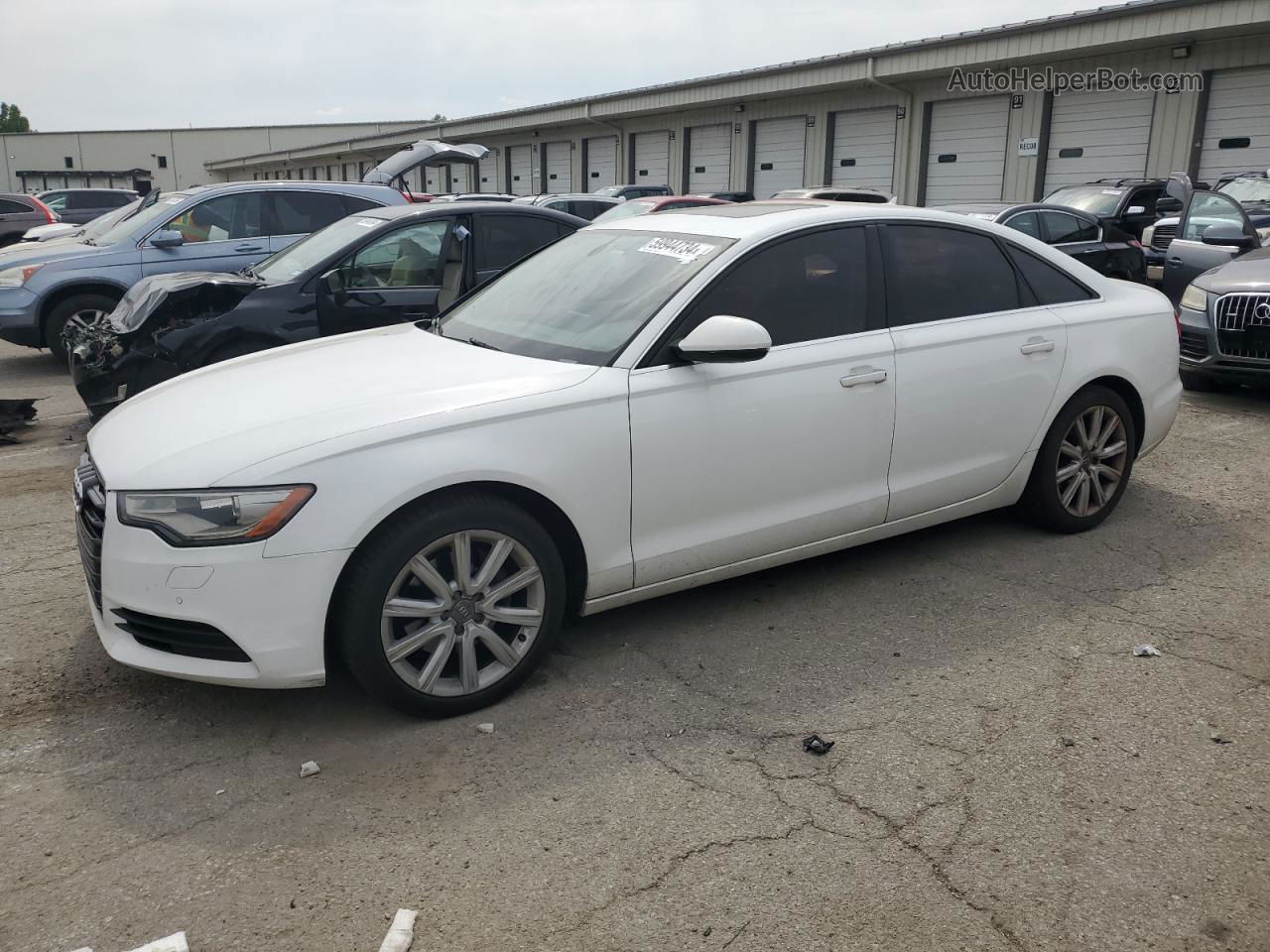 2013 Audi A6 Premium Plus White vin: WAUGFAFC3DN029177