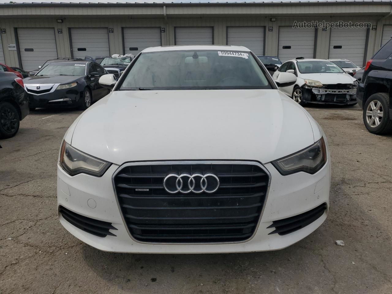 2013 Audi A6 Premium Plus White vin: WAUGFAFC3DN029177